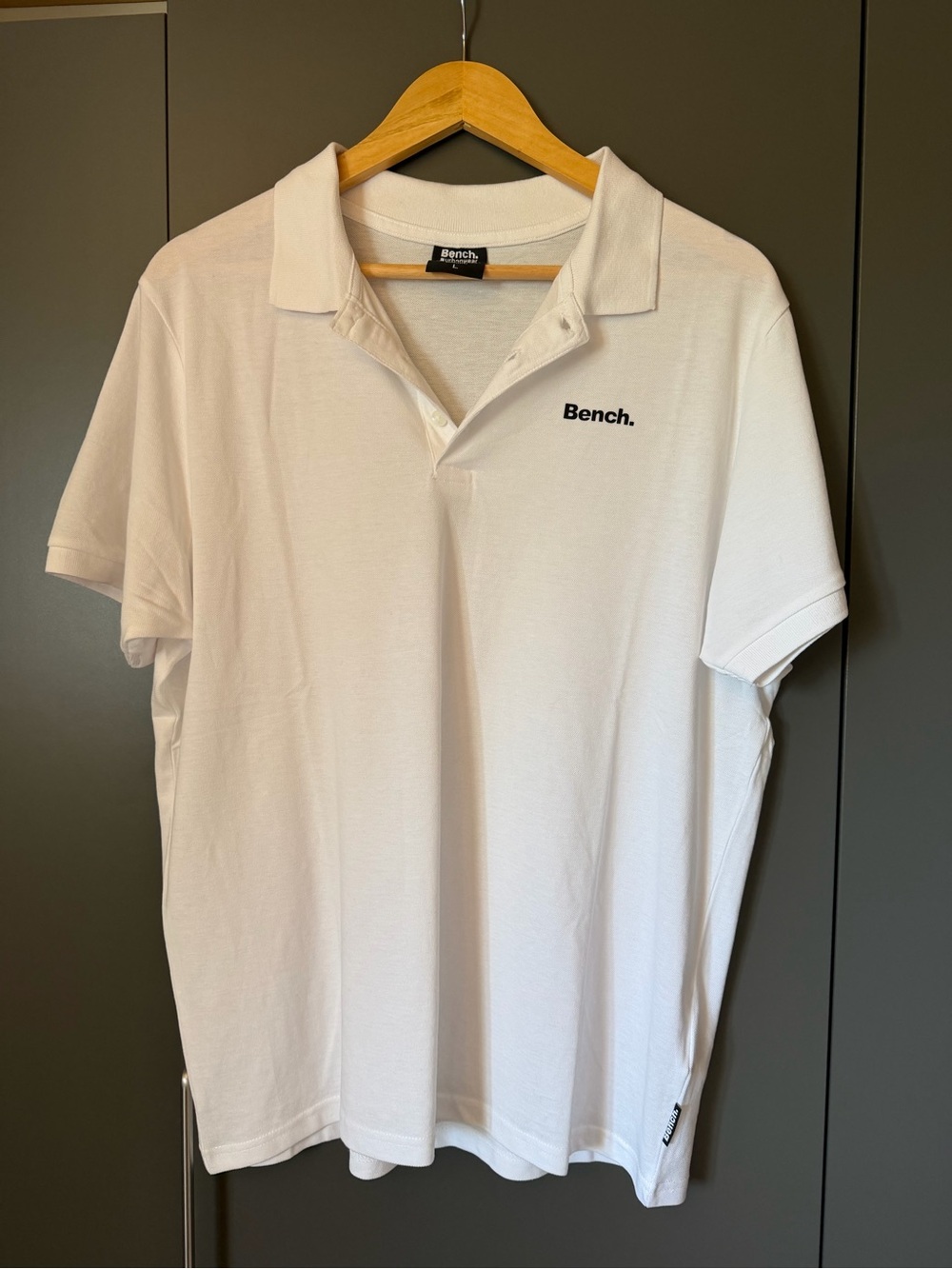 Bench Urbanwear Men’s White Cotton Polo Shirt Size L